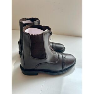 TuffRider Youth Starter Front Zip Paddock Boots, Brown, Little Kid 1
